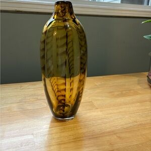 Elegant Brown Glass Vase